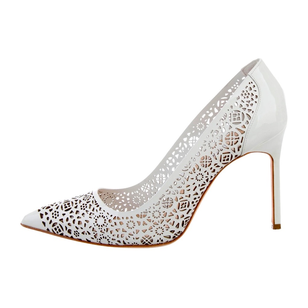 Manolo Blahnik Laser Cut BB Patent Leather Heels